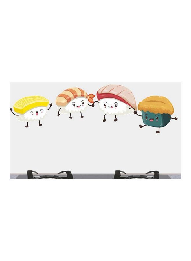 5-Piece Sushi Pattern Wall Sticker Set Multicolour 60x90cm - Image 1