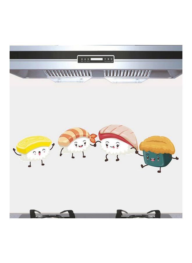 5-Piece Sushi Pattern Wall Sticker Set Multicolour 60x90cm - Image 2