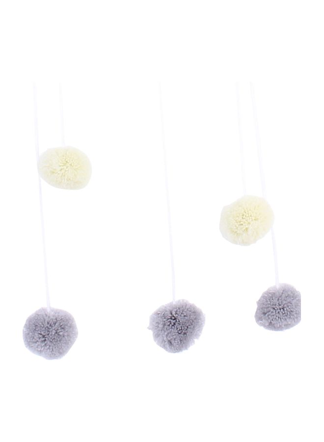 Decoration Hair Ball String Ornaments Beige/Grey 15x3x15cm  - Image 3