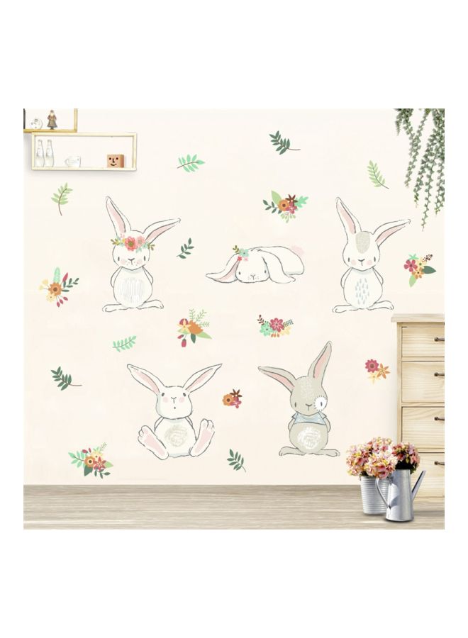 Rabbit Style Wall Stickers Beige/Green/Pink 55x5x5centimeter  - Image 2