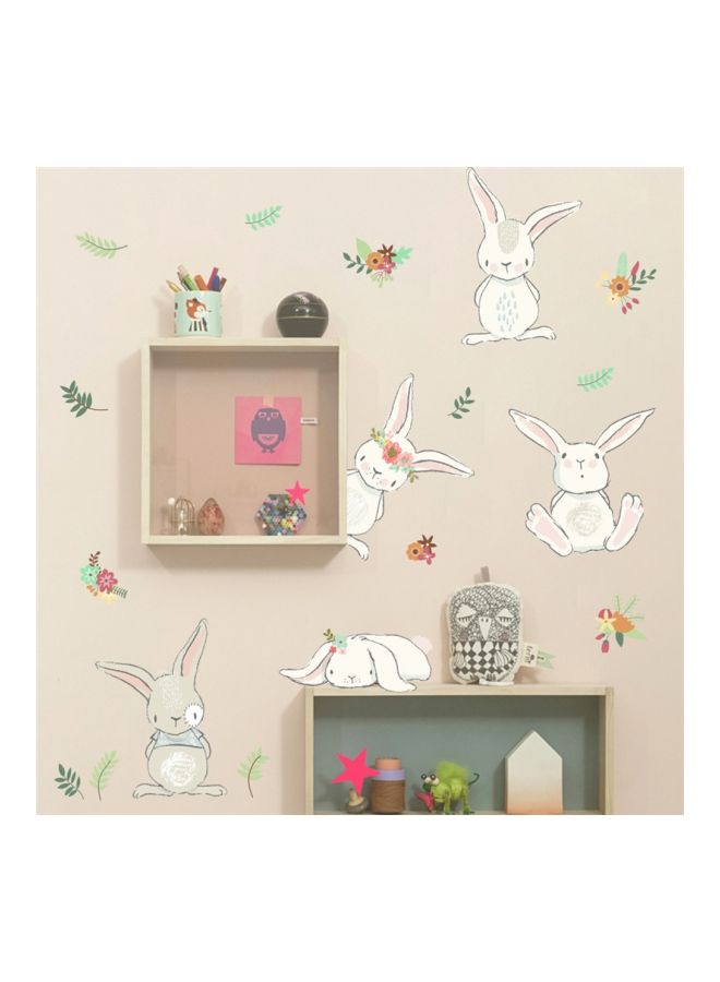 Rabbit Style Wall Stickers Beige/Green/Pink 55x5x5centimeter  - Image 3