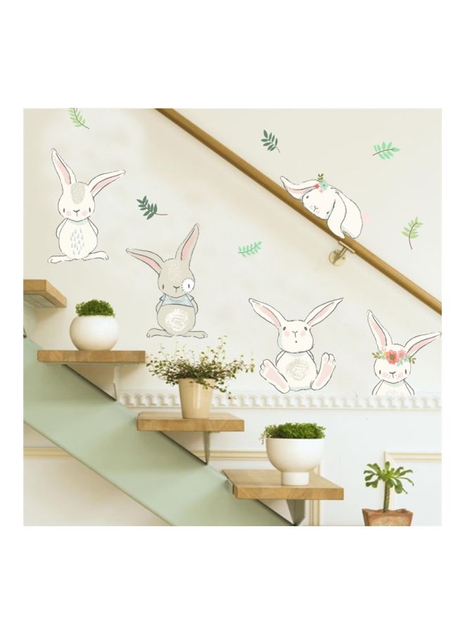 Rabbit Style Wall Stickers Beige/Green/Pink 55x5x5centimeter  - Image 4