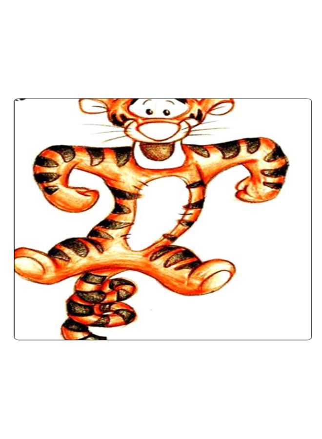 بي بي لوحة ماوس ألعاب بتصميم مضادة للانزلاق وبنمط مطبوع أسود / برتقالي / أبيض - Image 1