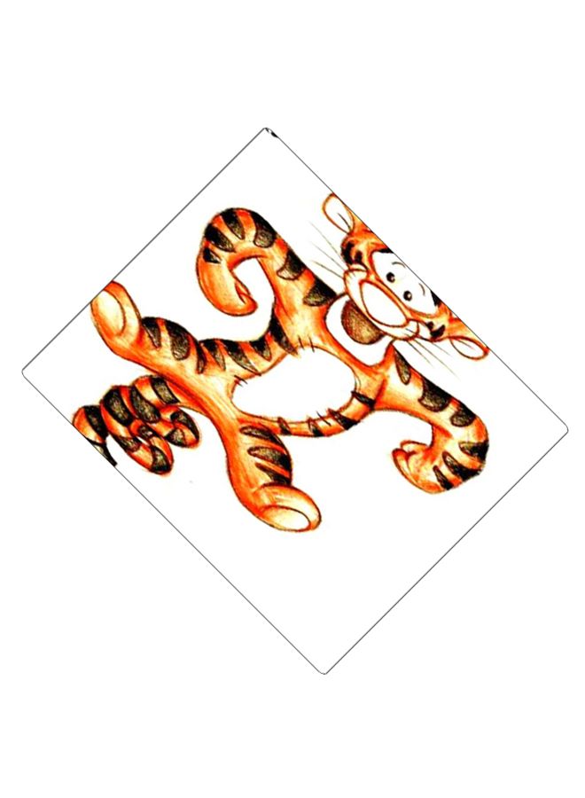 بي بي لوحة ماوس ألعاب بتصميم مضادة للانزلاق وبنمط مطبوع أسود / برتقالي / أبيض - Image 2