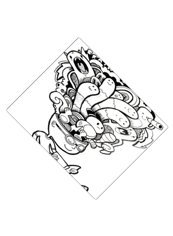 BP Printed Anti-Slip Gaming Mouse Pad Black/White  - Image 2