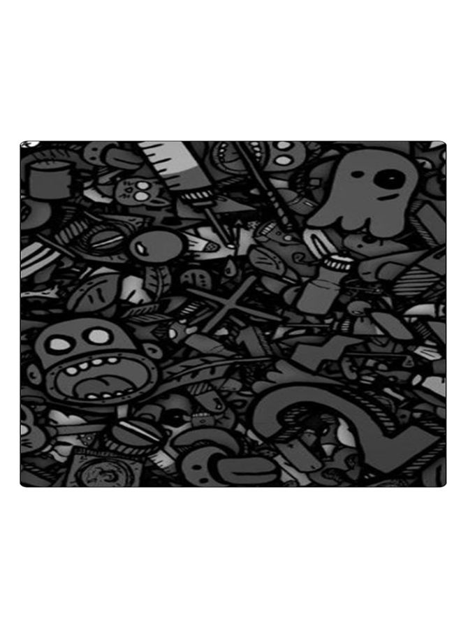 بي بي لوحة ماوس ألعاب بتصميم مضادة للانزلاق وبنمط مطبوع أسود/ رمادي - Image 1