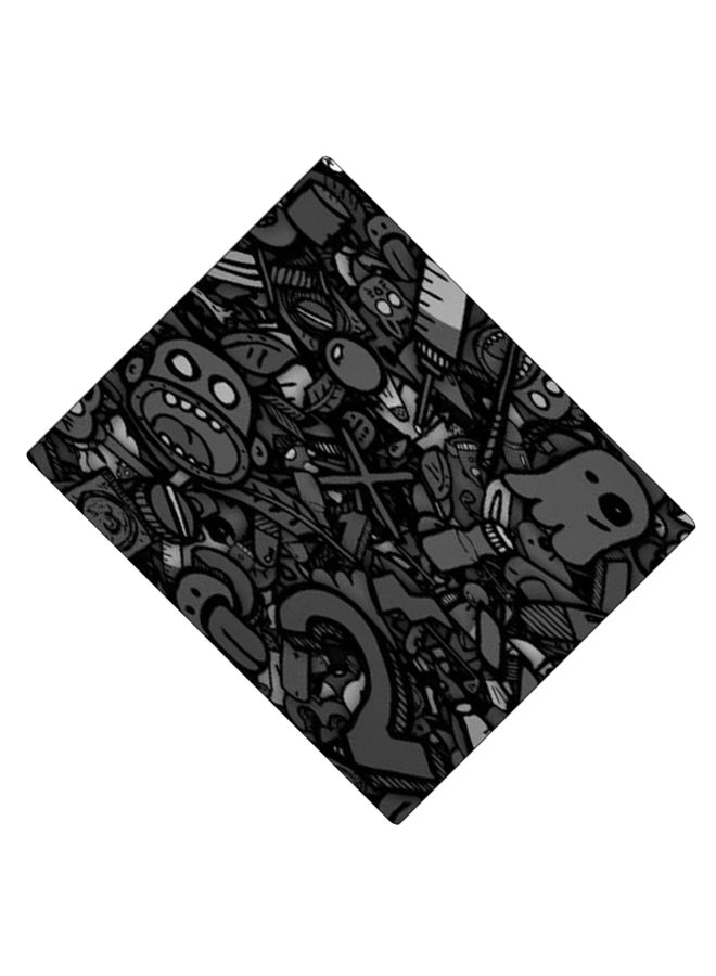 بي بي لوحة ماوس ألعاب بتصميم مضادة للانزلاق وبنمط مطبوع أسود/ رمادي - Image 2