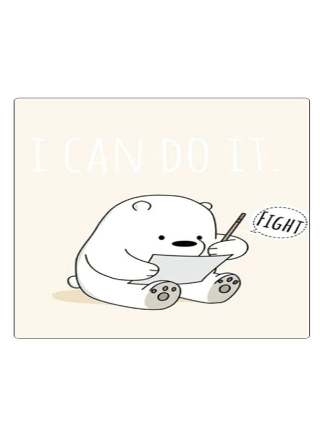 BP Printed Anti-Slip Gaming Mouse Pad Beige/White/Black - Image 1
