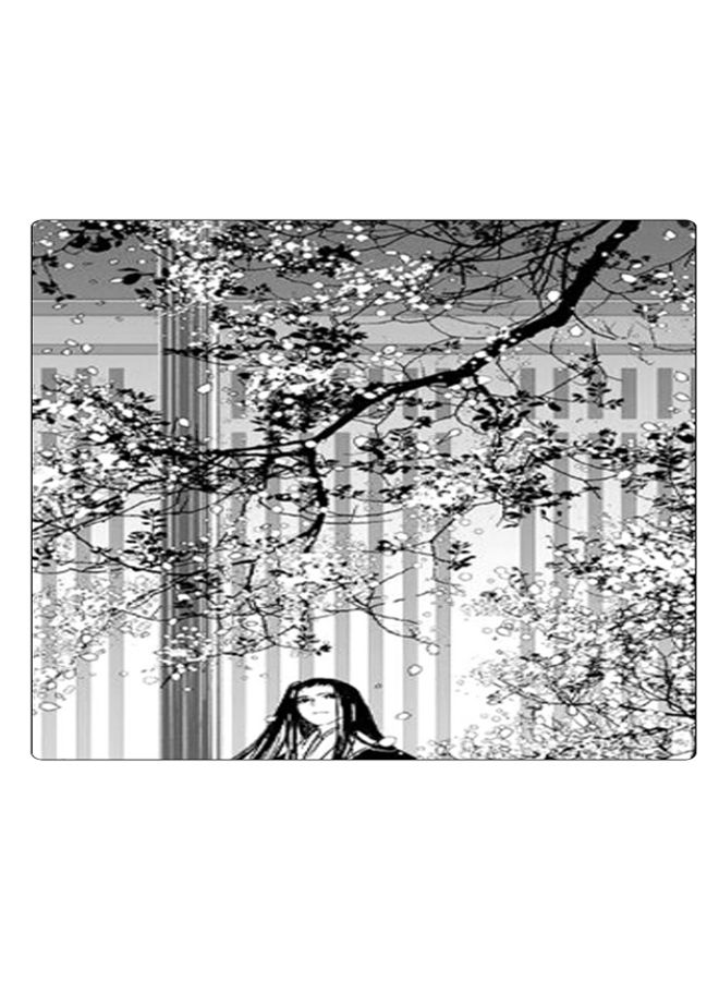 بي بي لوحة ماوس ألعاب بتصميم مضادة للانزلاق وبنمط مطبوع أسود/ أبيض/ رمادي - Image 1