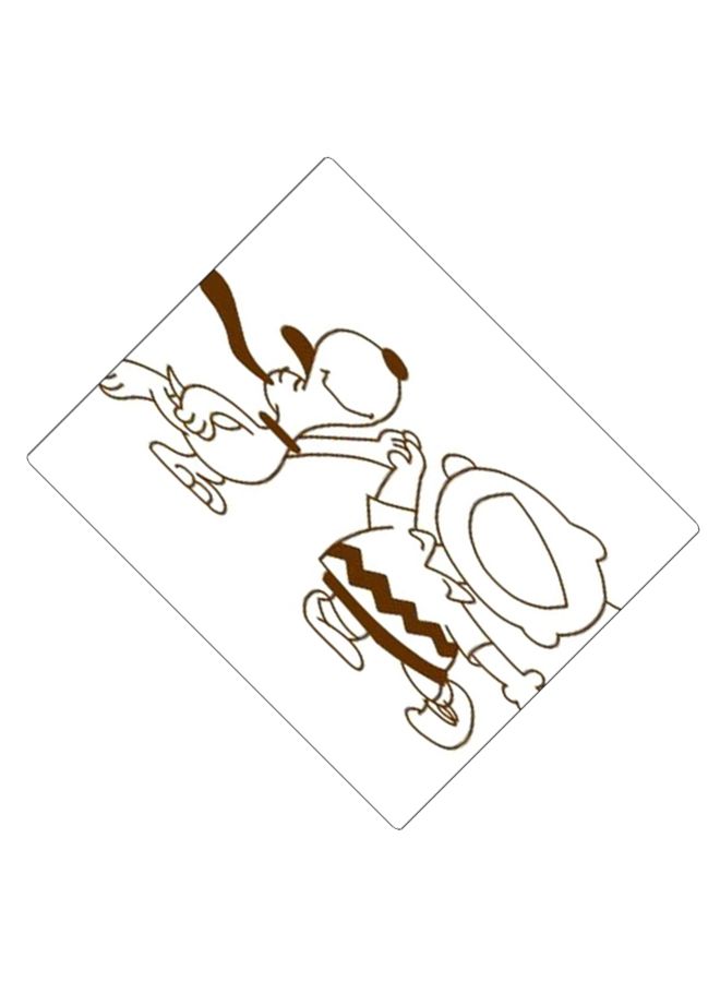 BP Printed Anti-Slip Gaming Mouse Pad White/Brown  - Image 2
