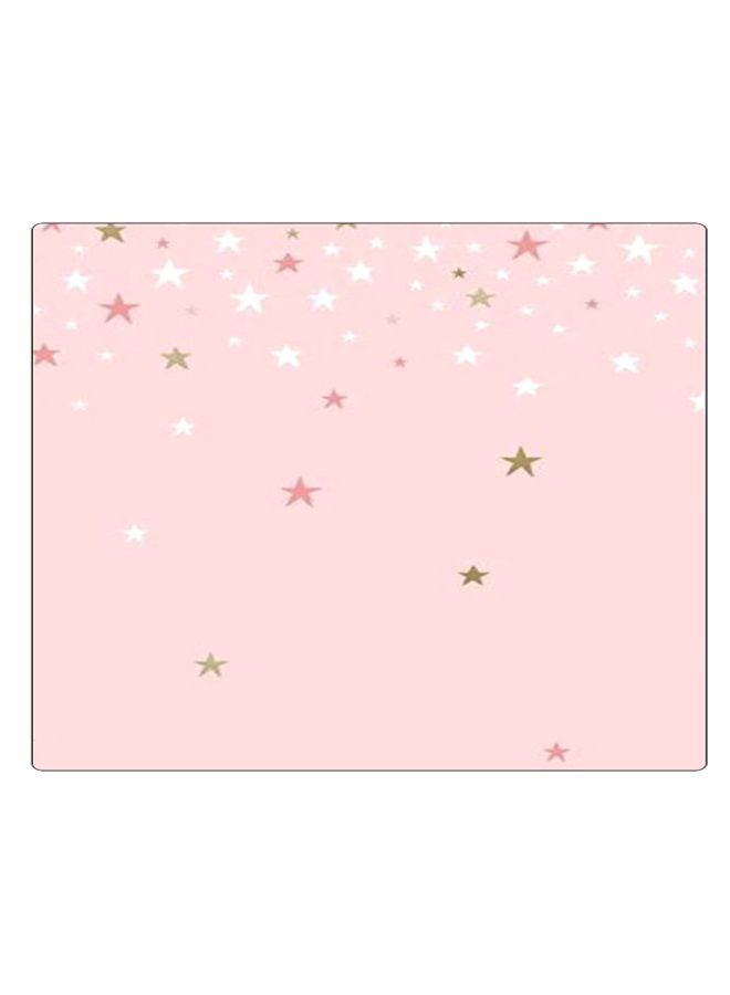BP Printed Anti-Slip Gaming Mouse Pad Pink/White/Gold - Image 1