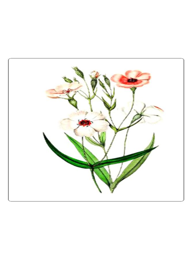 BP Printed Anti-Slip Gaming Mouse Pad White/Pink/Green - Image 1