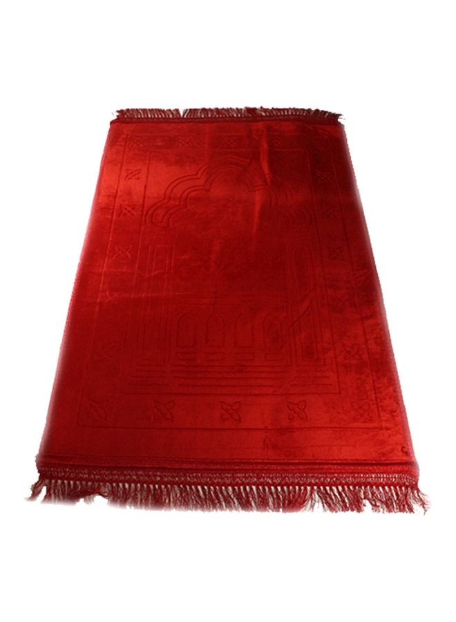سجادة صلاة من البوليستر أحمر 120x80سم - Image 1