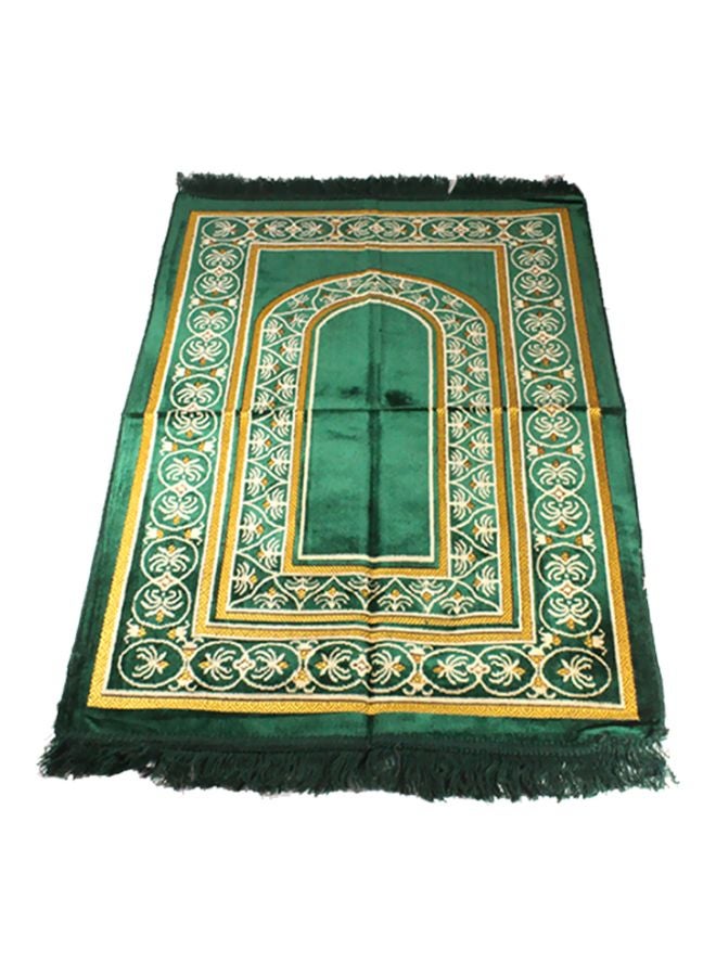 Polyester Prayer Mat Green/Gold 110x70cm