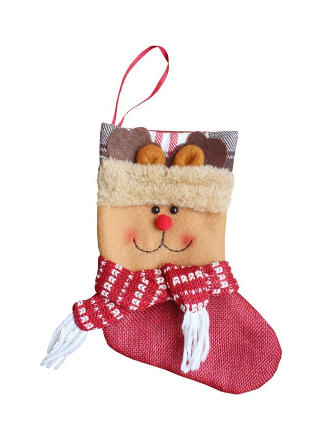 Decorative Christmas Themed Candy Storage Bag Beige/Red 19x10.5x12.5centimeter - Image 1