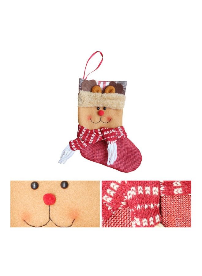 Decorative Christmas Themed Candy Storage Bag Beige/Red 19x10.5x12.5centimeter - Image 3