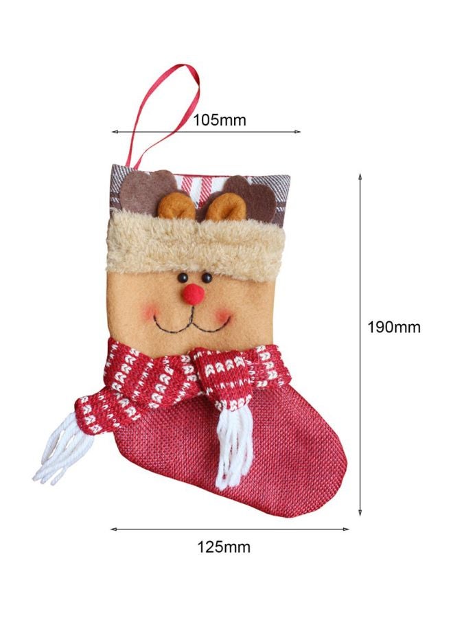 Decorative Christmas Themed Candy Storage Bag Beige/Red 19x10.5x12.5centimeter - Image 2