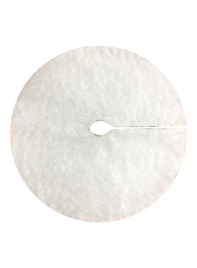 Plush Tree Skirt White 78cm - Image 1