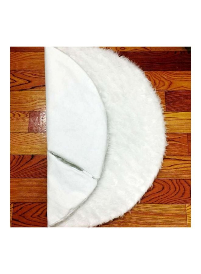 Plush Tree Skirt White 78cm - Image 2