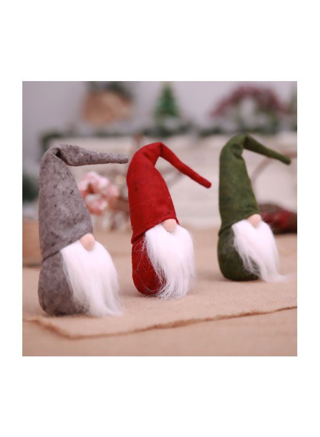 دمية كريسماس بدون وجه أخضر/أبيض 27x8سم - Image 3