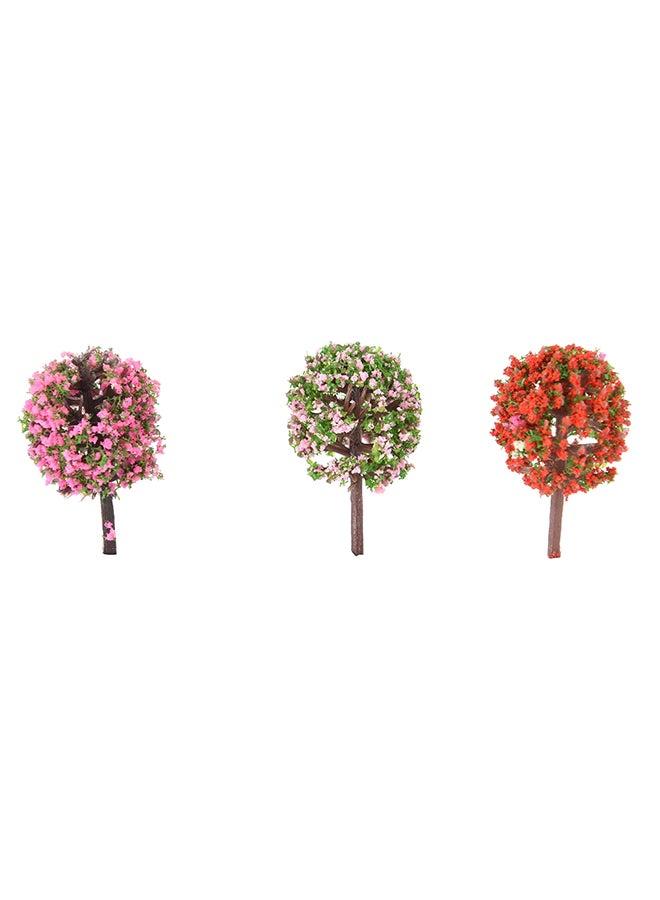 3-Piece Garden Decoration Artificial Tree Set Multicolour