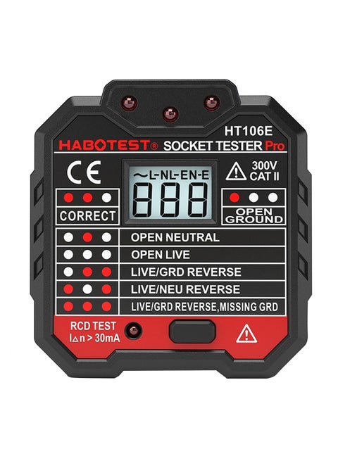Electrical Socket Tester Black/Red