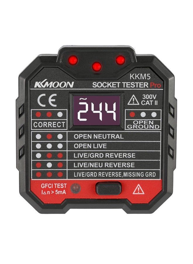 KKmoon Electrical Socket Tester Black/Red