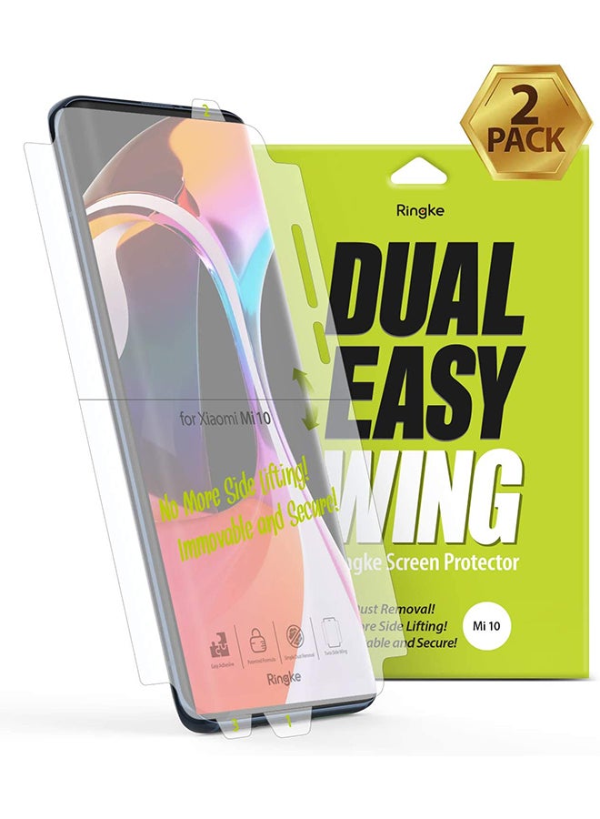 Ringke Pack Of 2 Dual Easy Film Case Friendly Protective Film Screen Guard For Xiaomi Mi 10 5G Clear - Image 1