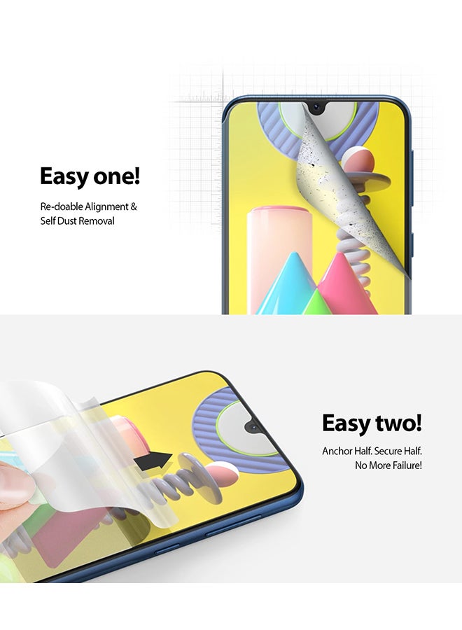 Ringke Pack Of 2 Dual Easy Film Case Friendly Protective Screen Guard For Samsung Galaxy M31 Clear - Image 2