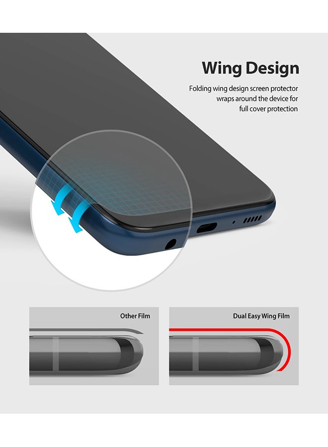 Ringke Pack Of 2 Dual Easy Film Case Friendly Protective Screen Guard For Samsung Galaxy M31 Clear - Image 3