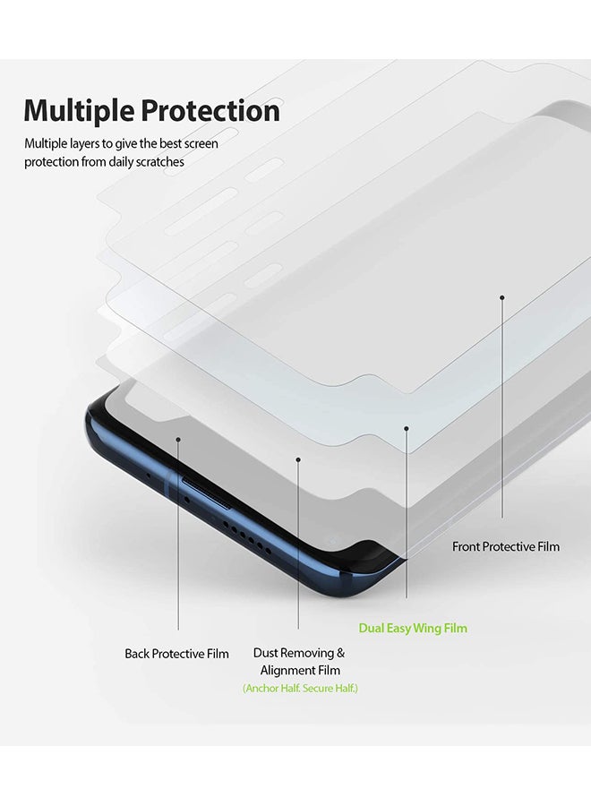 Ringke Pack Of 2 Dual Easy Film Case Friendly Protective Film Screen Guard For Xiaomi Mi 10 5G Clear - Image 2