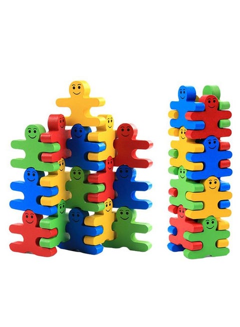 32-Piece Educational Wooden Blocks Set