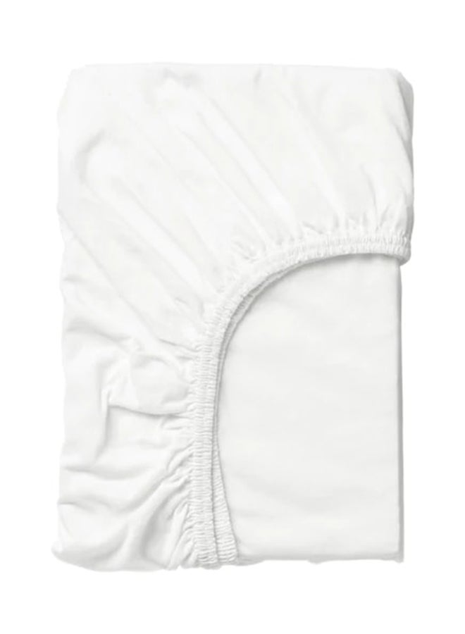 Generic Cotton Fitted Sheet White 70x160cm 