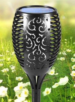 Generic Solar Flickering Outdoor Landscape Garden Lawn Lamp Black/Orange  - Image 2