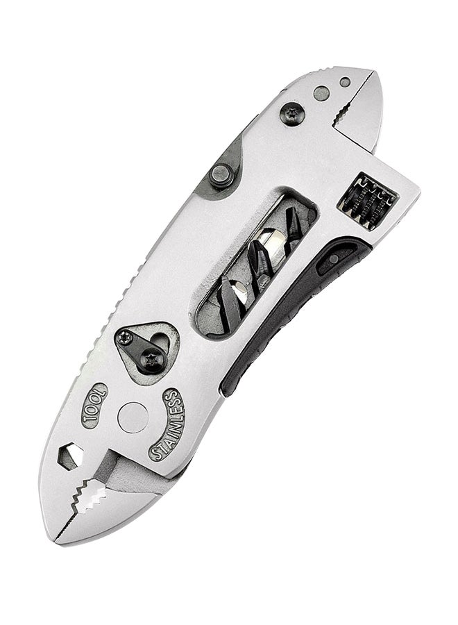 Multipurpose Pocket Knife Screwdriver Silver 13cm  - Image 1