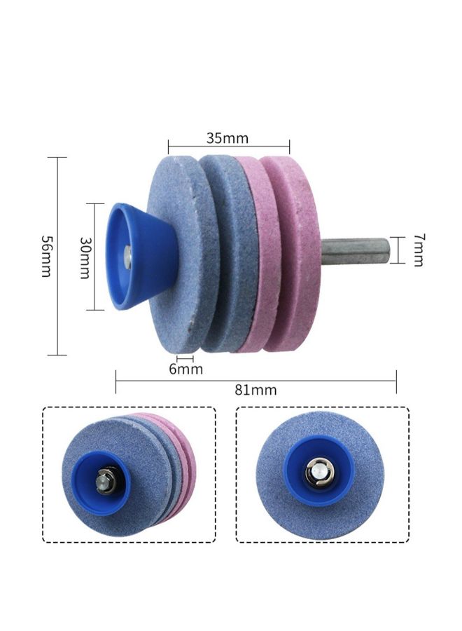 4-Layer Grinding Wheel Sharpener Blue/Purple/Red 8.1cm - Image 2