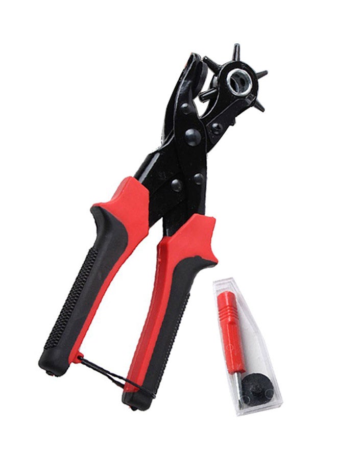 Generic - Professional Belt Hole Puncher Hand Machine Black/Red 250mm - Image 1