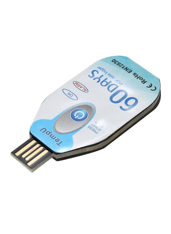 Generic - Waterproof USB 2.0 PDF Disposable Temperature Data Logger White/Blue 10centimeter - Image 1