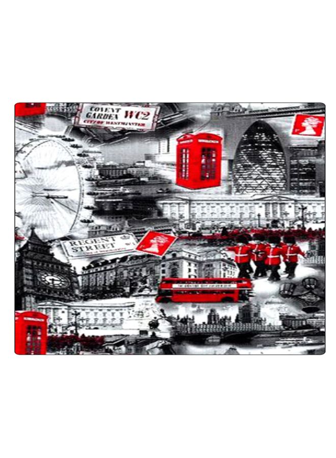 BP Printed Anti-Slip Gaming Mouse Pad Black/White/Red - Image 1