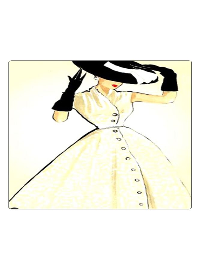 BP Printed Anti-Slip Gaming Mouse Pad Yellow/White/Black - Image 1