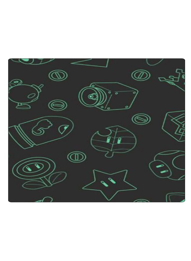 BP Printed Anti-Slip Gaming Mouse Pad Black/Green - Image 1