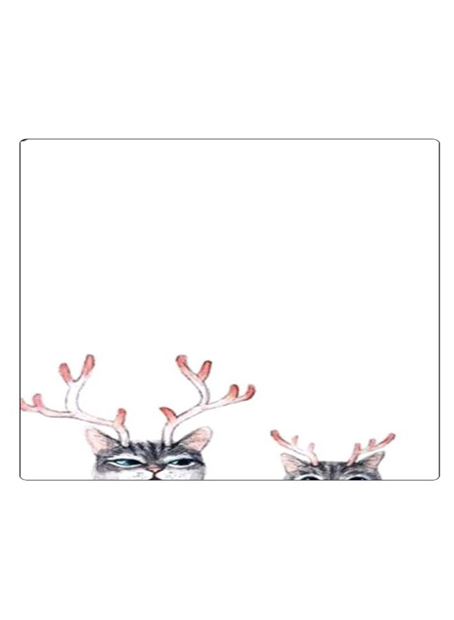 BP Printed Anti-Slip Gaming Mouse Pad White/Brown/Grey - Image 1