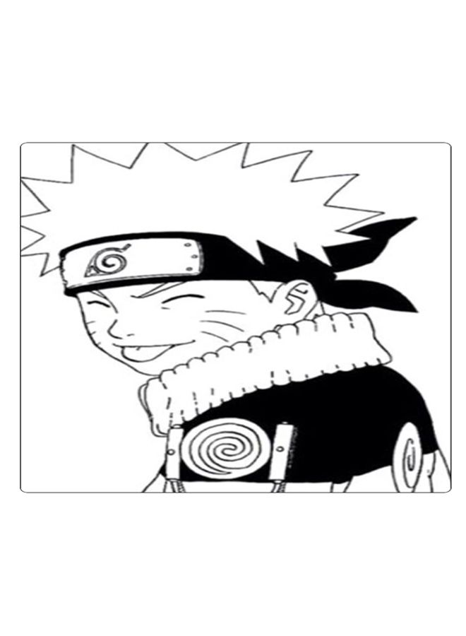 بي بي لوحة ماوس ألعاب بتصميم مضادة للانزلاق وبنمط مطبوع أسود/ أبيض - Image 1