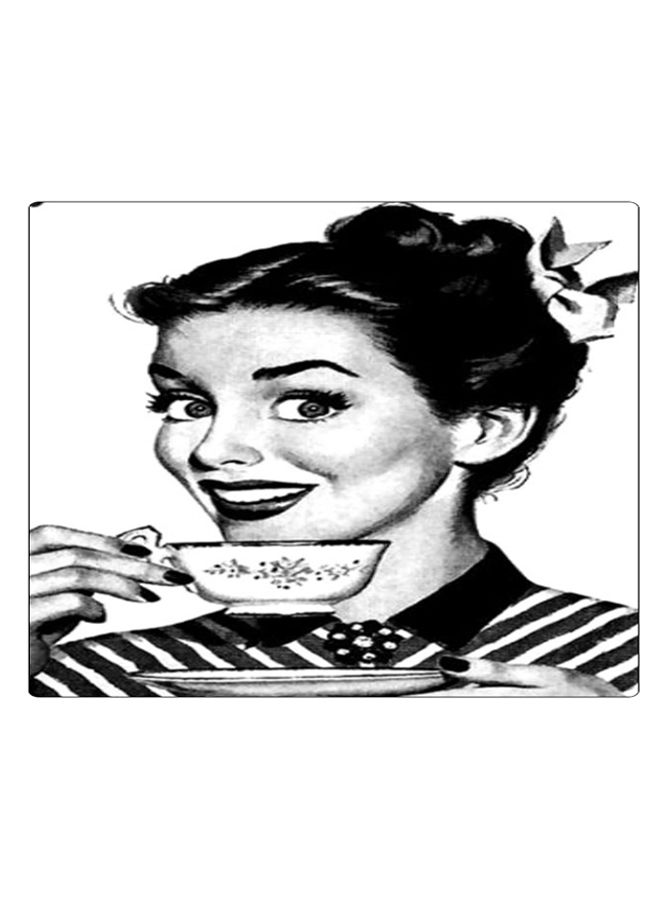 BP Printed Anti-Slip Gaming Mouse Pad White/Black - Image 1