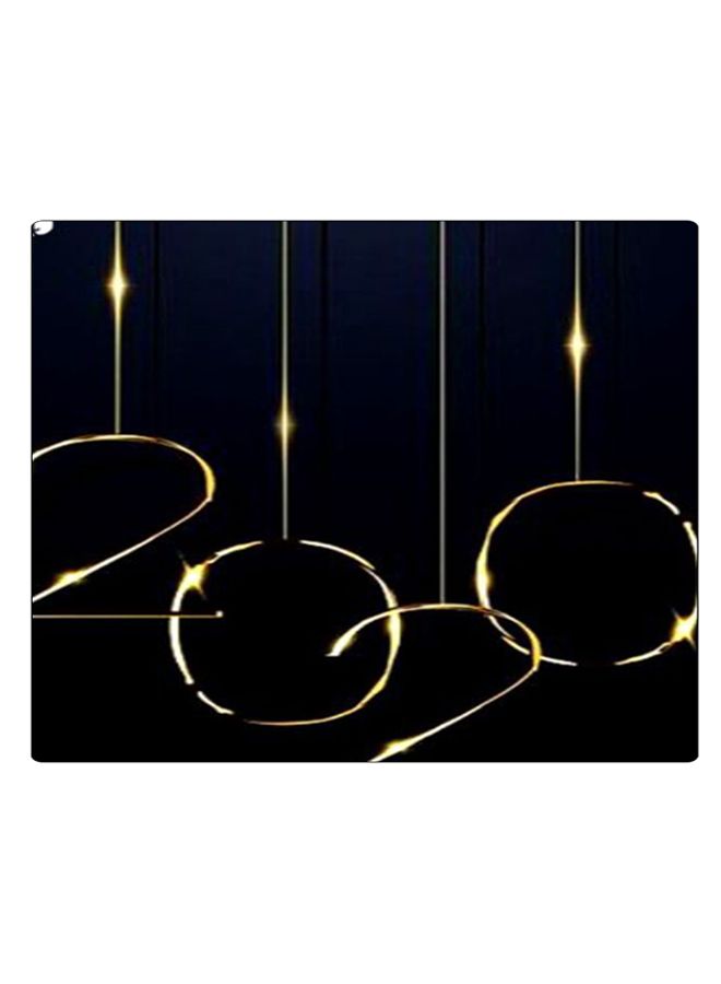 بي بي لوحة ماوس ألعاب بتصميم مضادة للانزلاق وبنمط مطبوع أسود/ذهبي - Image 1