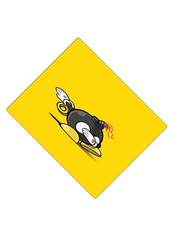 BP Printed Anti-Slip Gaming Mouse Pad Yellow/Black/White - Image 2