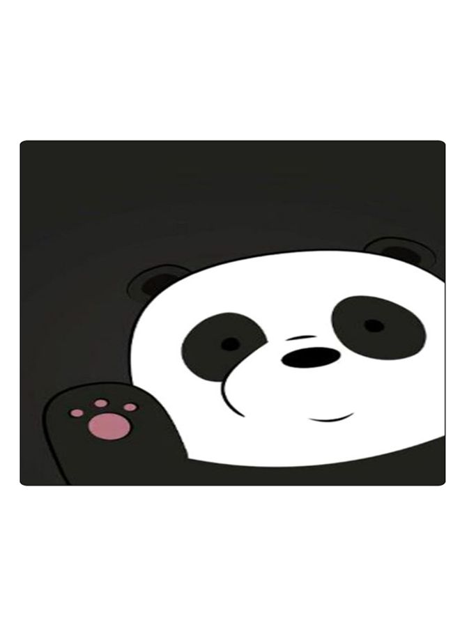 بي بي لوحة ماوس ألعاب بتصميم مضادة للانزلاق وبنمط مطبوع اسود/أبيض/زهري - Image 1