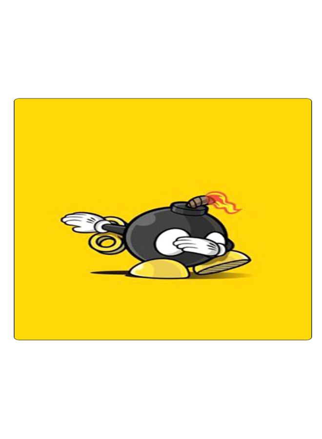 BP Printed Anti-Slip Gaming Mouse Pad Yellow/Black/White - Image 1