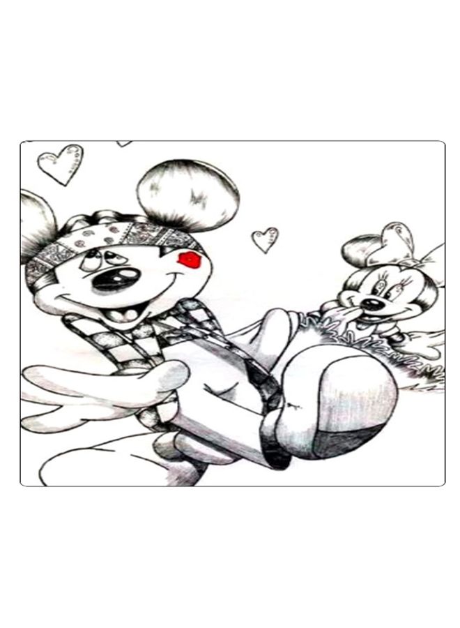 BP Printed Anti-Slip Gaming Mouse Pad Black/White/Red - Image 1