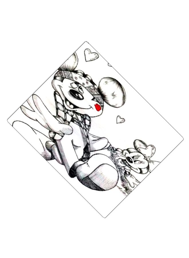BP Printed Anti-Slip Gaming Mouse Pad Black/White/Red - Image 2